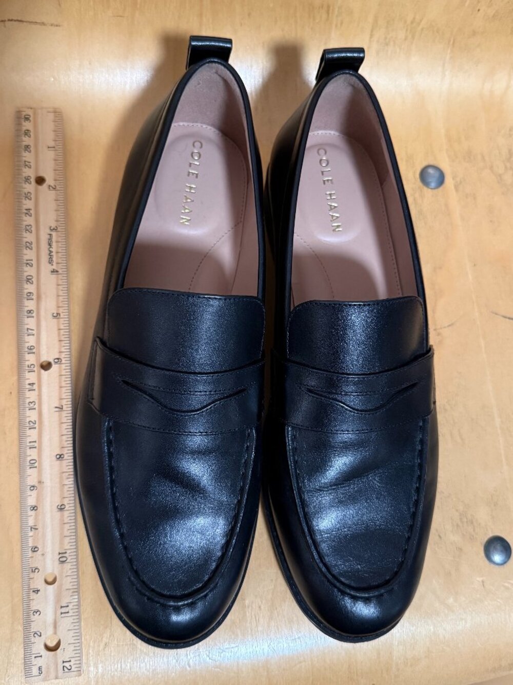 Cole Haan Women's Grand 360 Classic Black Leather Penny Loafer Shoes Size 10 B